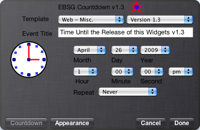 Back of the Widget