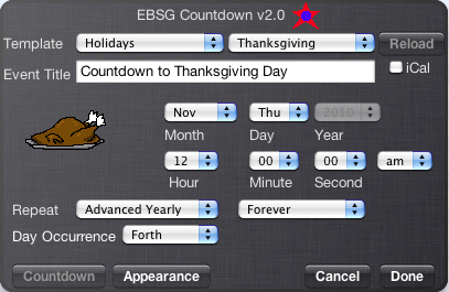 Back of the Widget (Countdown)